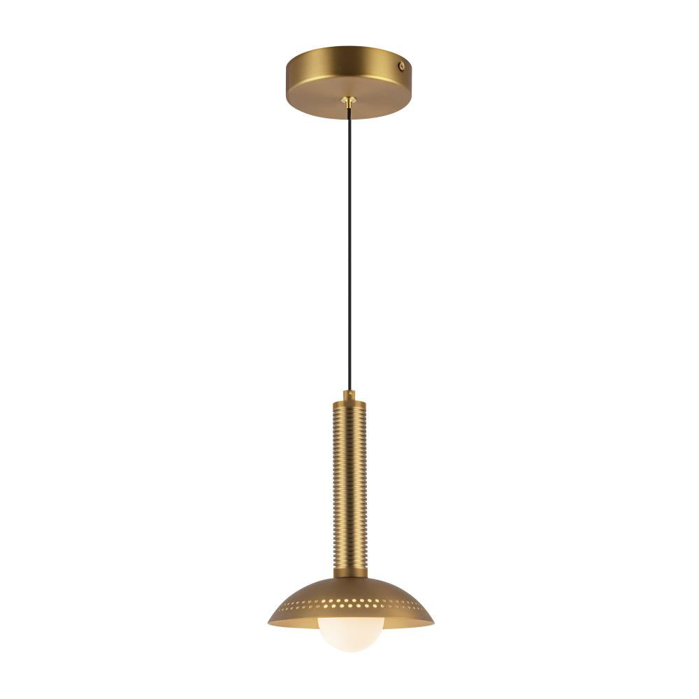 Alora Mood PD616109BGOP-UNV Universal Voltage 9" Arden Gold/Opal Glass LED Pendant