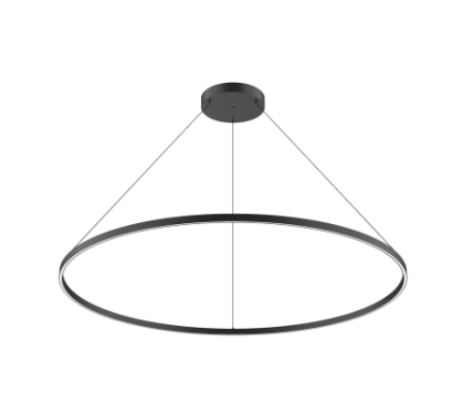 Kuzco Lighting PD87760-BK-UNV-010 Cerchio 59" Wide LED Suspension Pendant Light, Black Finish