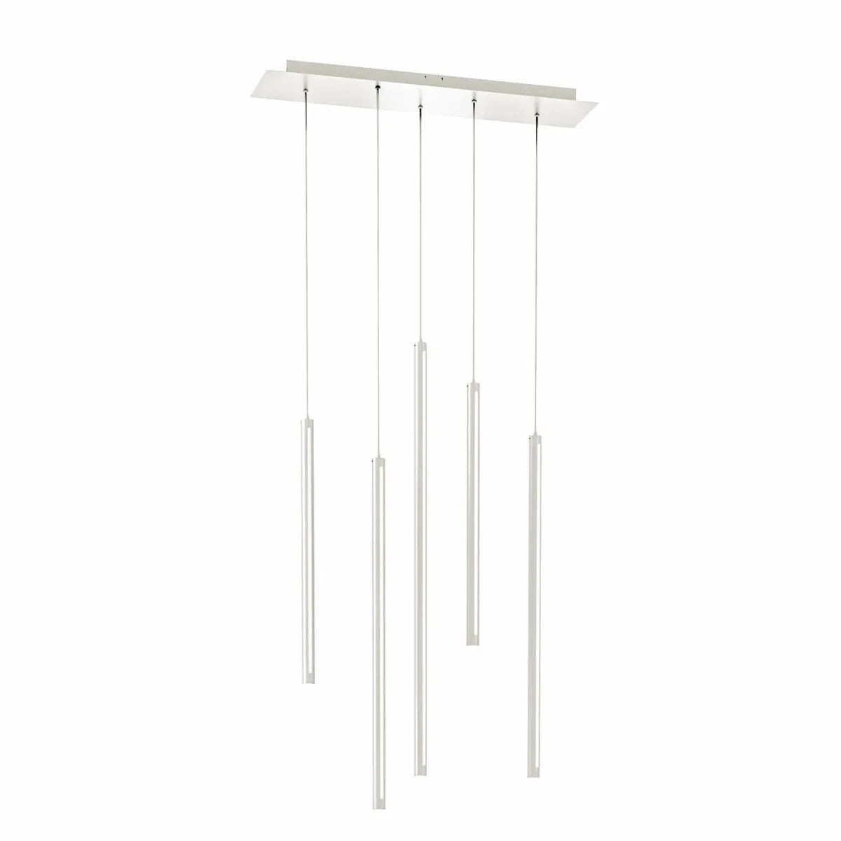 DALS Lighting PDLED120-5SQ-WH 5 Light Square LED Duo-Light Cylinder Pendant Cluster, Multi-Color Temperature, Wattage 150W, Lumens 1500Lm, Voltage 120V, White Finish