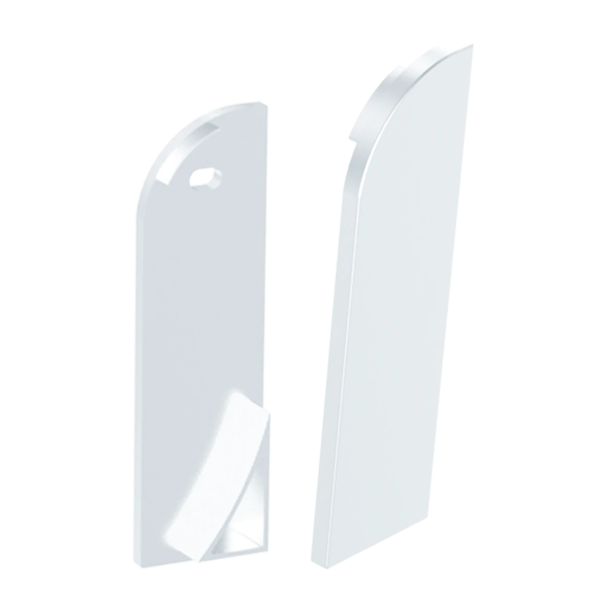 American Lighting PE-BASE-FEED End Cap without holes for Baseboard Extrusion Pack of 2