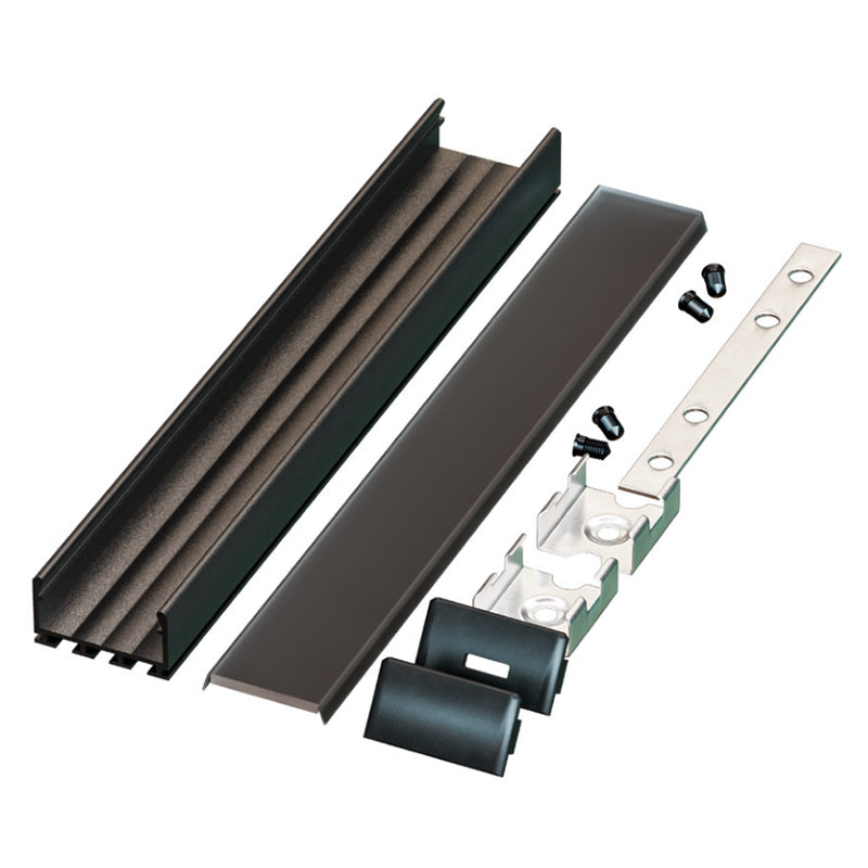 American Lighting PE-GTX-BK-2M-BNDL1 78" GTX Surface & Recessed Mounting Channel Bundle - Black