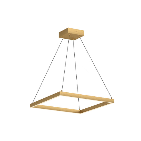 Kuzco Lighting PD88124-BG-UNV-010 Piazza 24-in Pendant Ceiling Light - CCT: 3000K - Finish: Brushed Gold