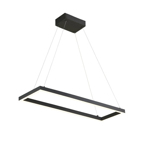 Kuzco Lighting PD88530-BK-UNV-010 Piazza 30-in Pendant Ceiling Light - CCT: 3000K - Finish: Black