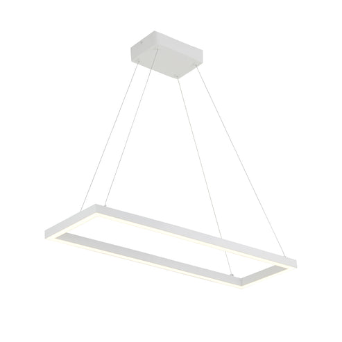 Kuzco Lighting PD88530-WH-UNV-010 Piazza 30-in Pendant Ceiling Light - CCT: 3000K - Finish: White