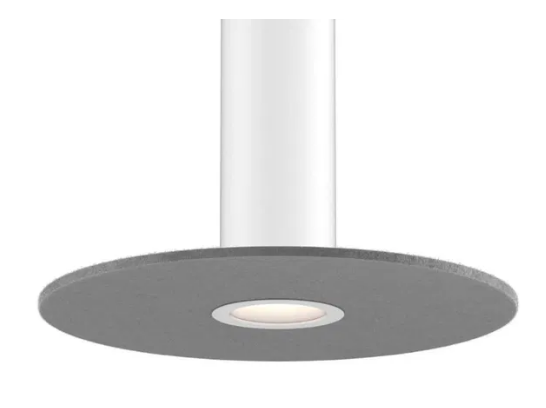 Dals Lighting PIL-ACCFD24-MG-WH White mounting reflector and 24 Inch felt disk Medium Gray for PILXX