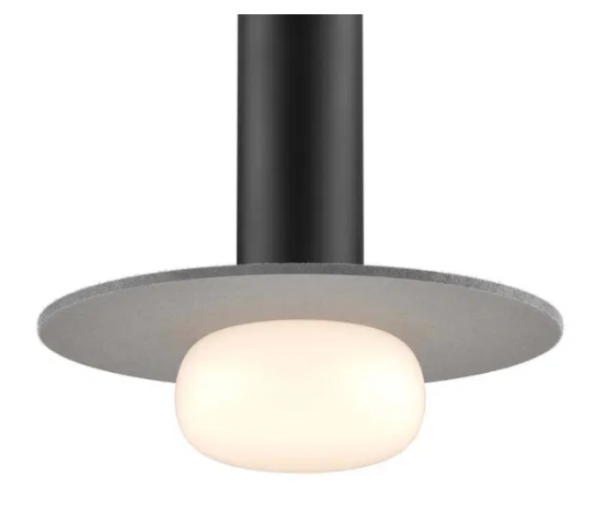 Dals Lighting PIL-ACCGB-MG Glass ball and felt disk - Medium Gray