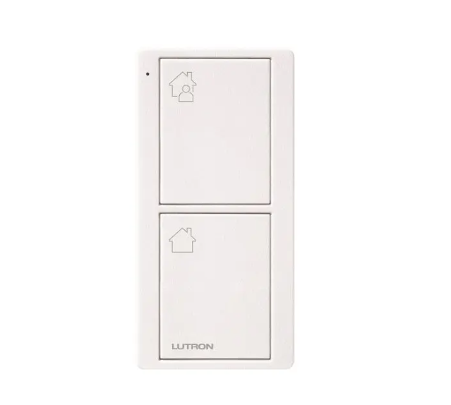 Lutron PJ2-2B-TSW-P11 2-Button Entry Scene Pico Smart Remote - Home/Away Icons - Snow
