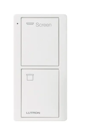 Lutron PJ2-2B-TSW-S08 2-Button Pico Smart Remote - Screen Icons and Text ("Screen") - Snow Finish