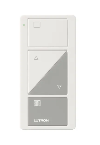 Lutron PJ2-2BRL-GWG-S01 2-Button Pico Smart Remote with Raise/Lower - Shade Icons - White/Gray Finish