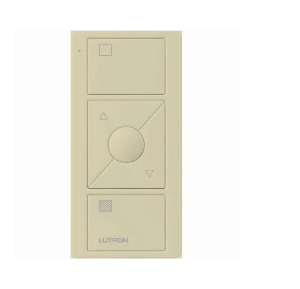 Lutron PJ2-3BRL-GIV-S01 Original 3-Button Pico Smart Remote with Raise/Lower and Preset - Shade Icons - Ivory