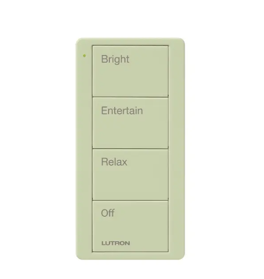 Lutron PJ2-4B-GIV-P03 4-Button Pico Smart Remote - Scene Keypad - Any Room Text Engraving - Ivory
