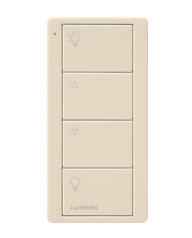 Lutron PJ2-4B-GLA-EL1 Pico 4-button Wireless Remote Control, Light Zone Control, Light Almond