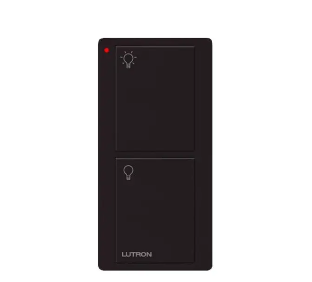 Lutron PJL-2B-GBL-L01 Pico Line Powered Wireless Control - 2 Button - Black