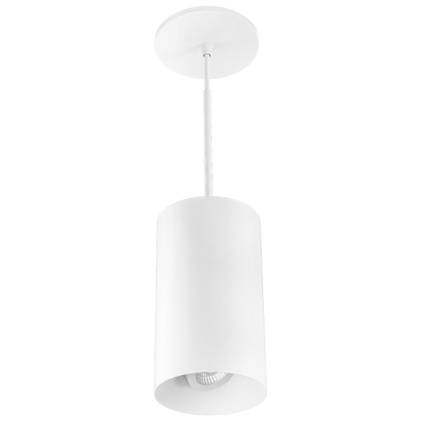 Elco Lighting E429PW-1527D-12 4″ Koto Sylo™ Adjustable Pendant LED – 14.7W, 1500 Lumens, 2700K Warm White, 0-10V/Triac/ELV Dimming, 38° Beam, CRI 95, 12″ Stem, 120/277V, All-White