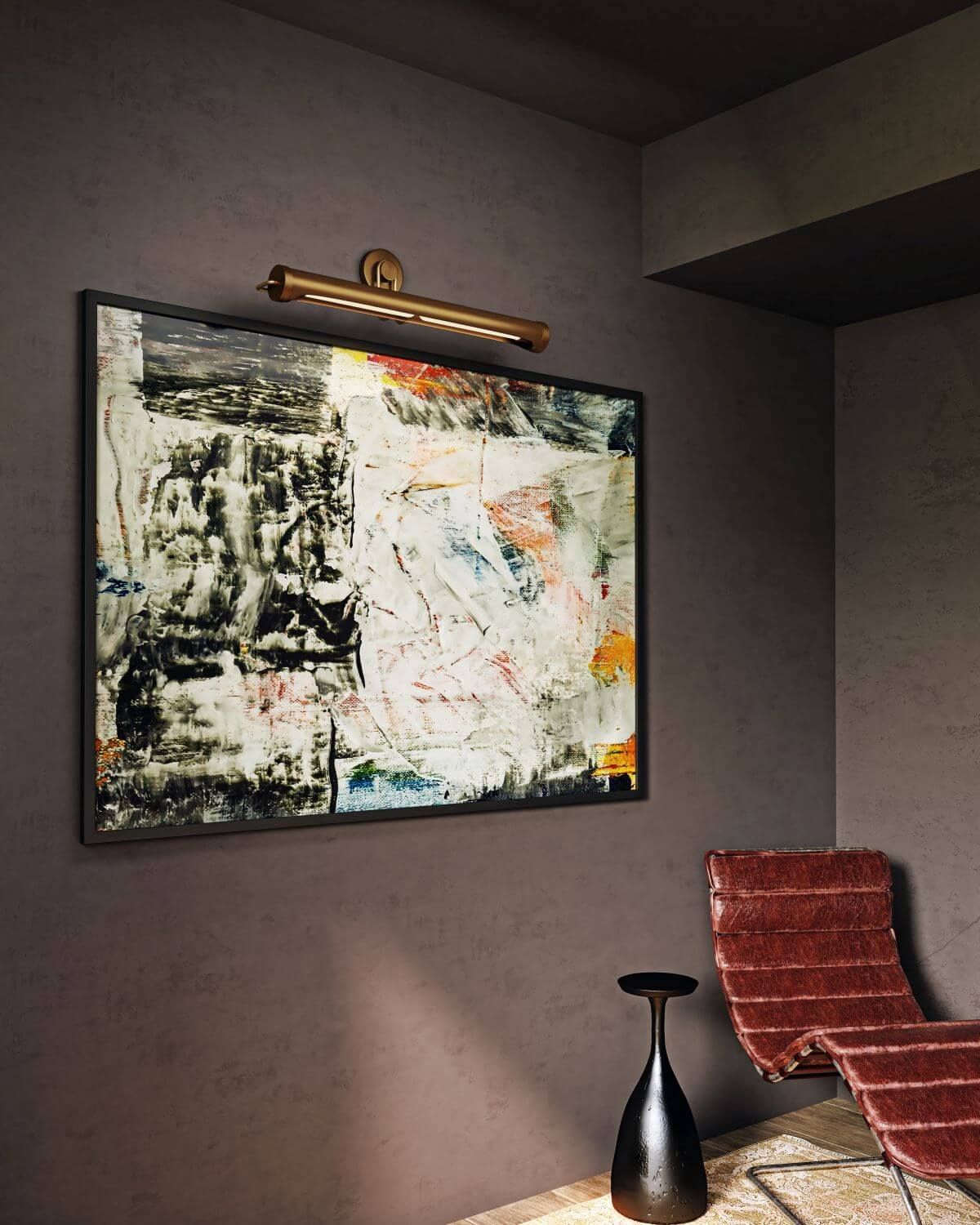 Alora Lighting PL355232VB 32" Wynwood LED Picture Light - Vintage Brass / Steel Shade