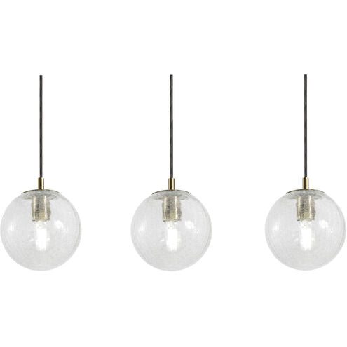 AFX Lighting PLAP07MBLBLNR3 Palla Linear Pendant Ceiling Light in Light Antique Brass Finish