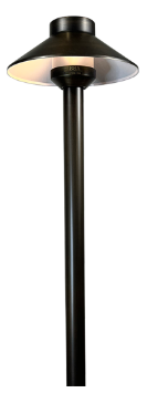 ABBA LIGHTING PLB02-FL-DB Heavy Duty Cast Brass Path Light, Dark Brass W/ Frosted Glass