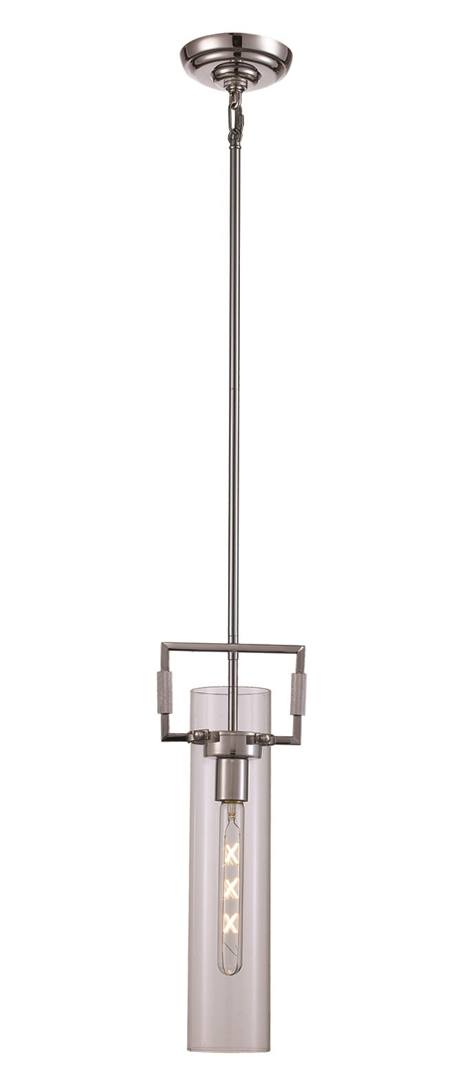 Trans Globe Lighting PND-2155 PC Mie 1 light polished chrome pendant ceiling light