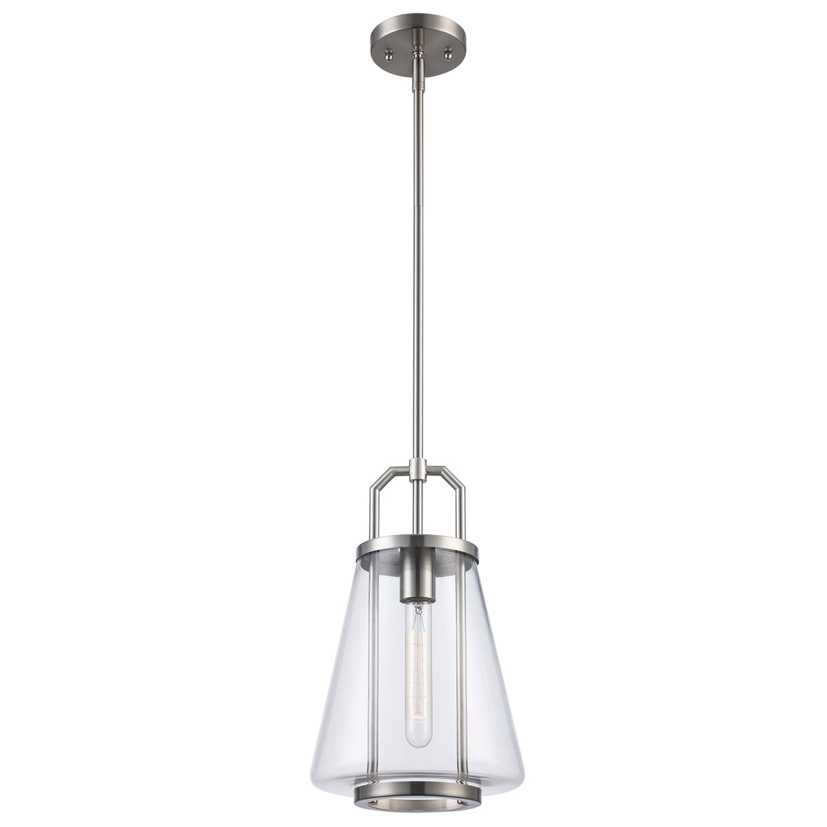Trans Globe Lighting PND-2232 BN Rhapsody 1 Light 8.75 inch Brushed Nickel Pendant Ceiling Light