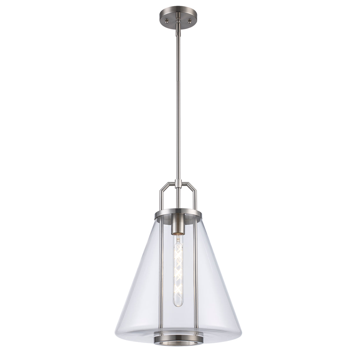 Trans Globe Lighting PND-2233 BN Rhapsody brushed nickel pendant ceiling light