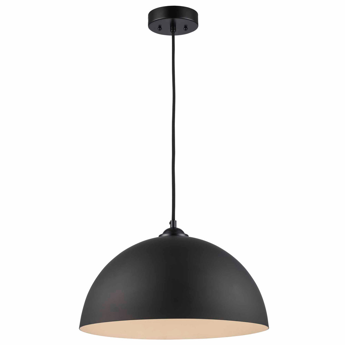 Trans Globe Lighting PND-2236 BK Mercer black dome pendant light