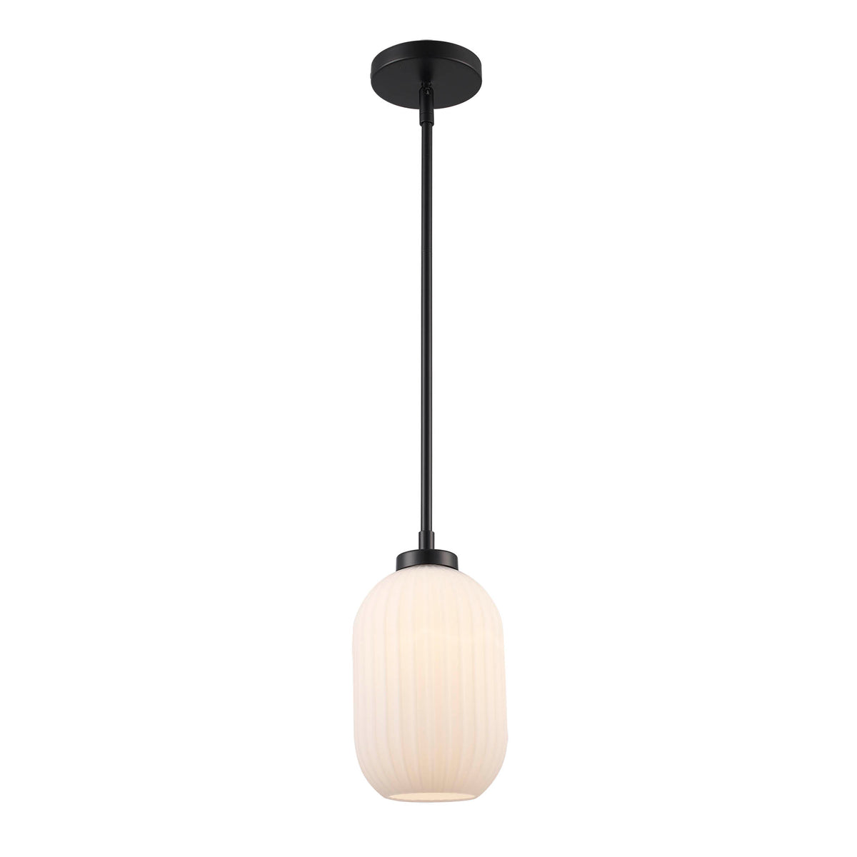 Trans Globe Lighting PND-2300 BK Skyline 1 light black pendant ceiling light