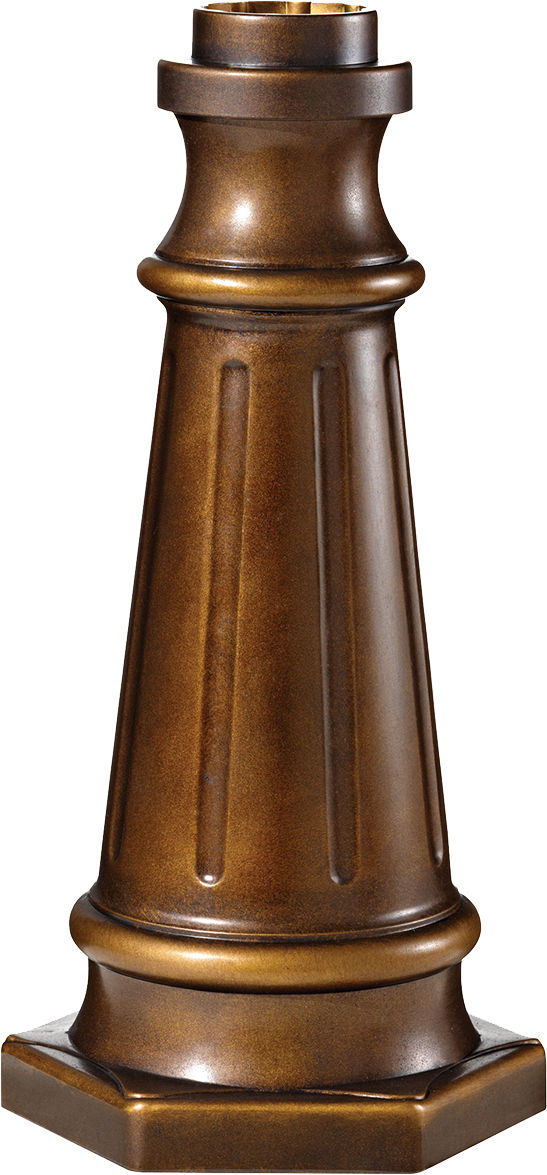 Generation Lighting POSTBASE ASTB Outdoor Post Base in antique brass tone