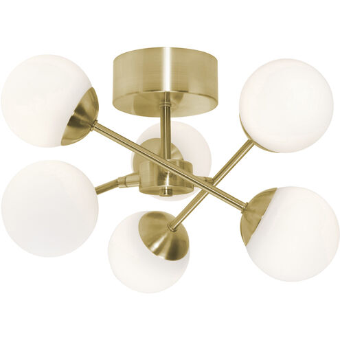 AFX Lighting PRLC16L30D1SB Pearl 16'' LED Semi-Flush Mount, 120V, CCT 3000K, Satin Brass Finish