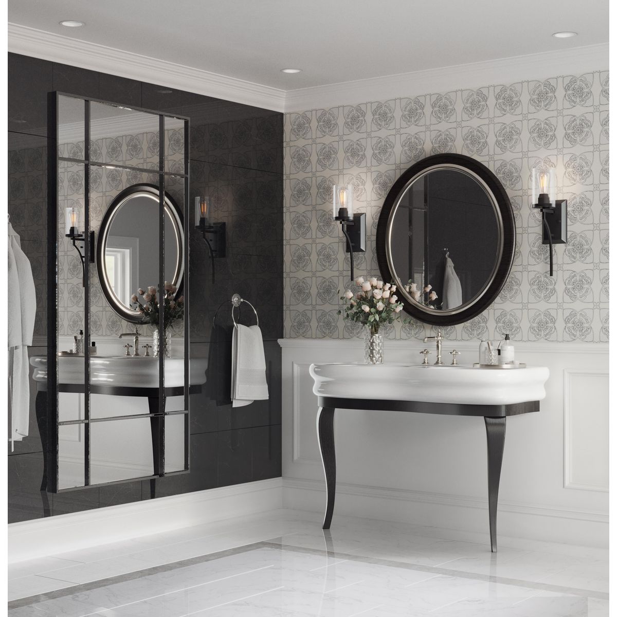 Progress Lighting Lassiter wall bracket wall light in bathroom setting