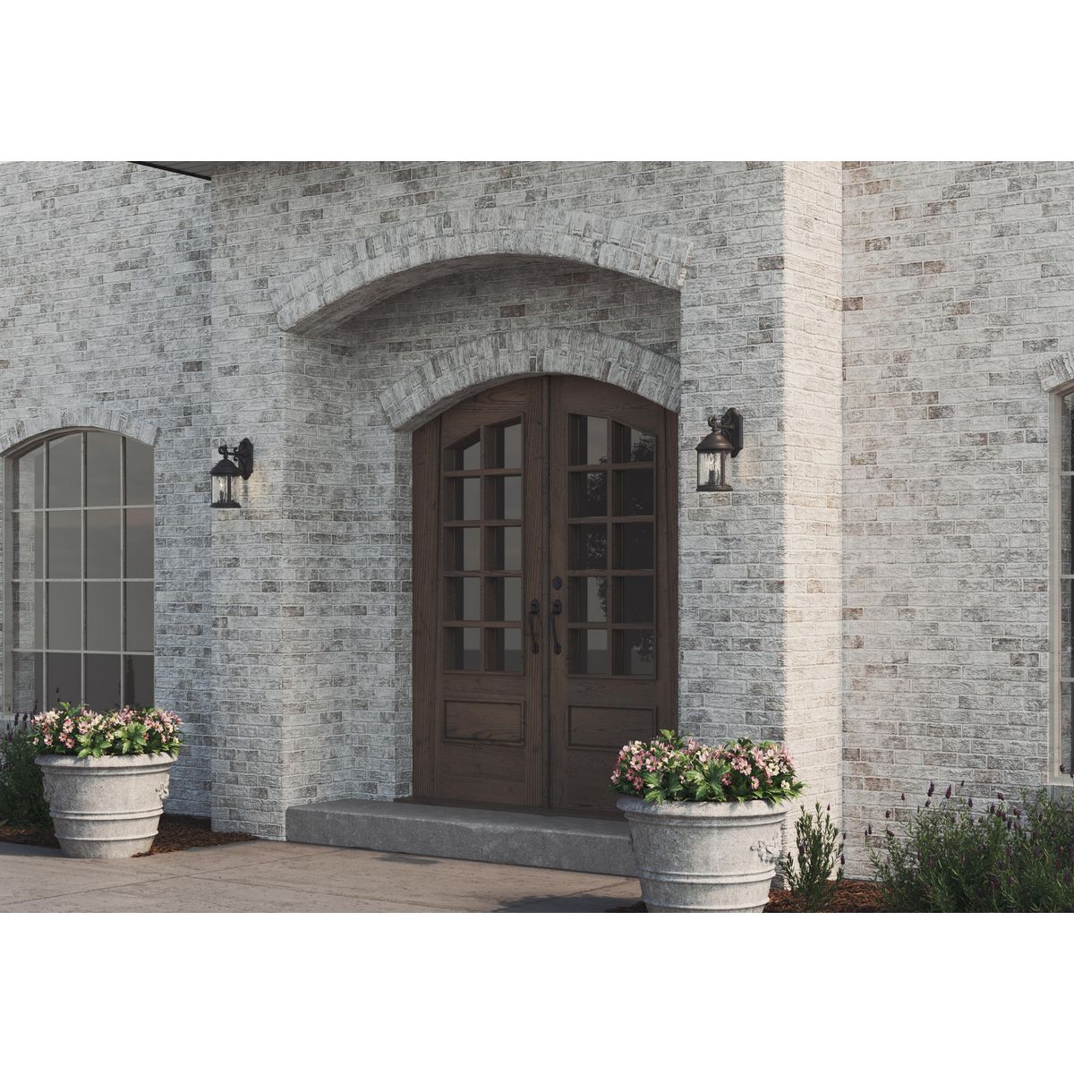 Progress Lighting P5649-31 Ashmore wall lantern installed at exterior entry