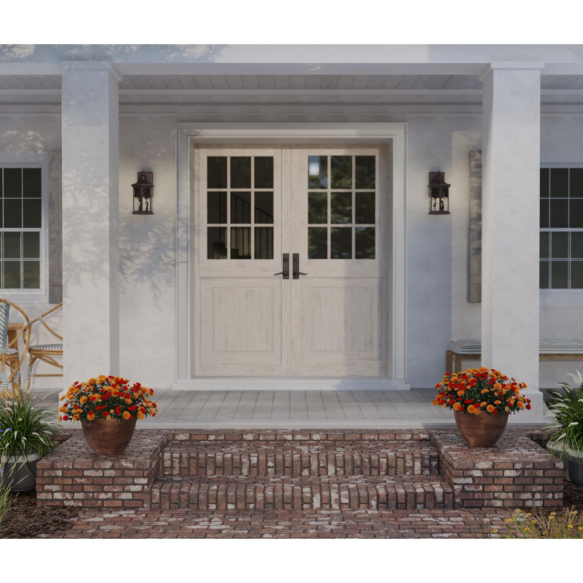 Progress Lighting Edition wall lantern shown installed at a front entrance