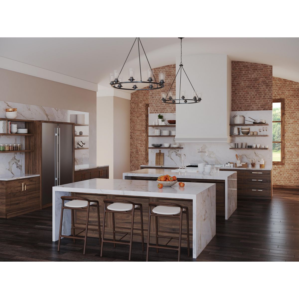 Progress Lighting Debut 9 light graphite chandelier ceiling light in kitchen