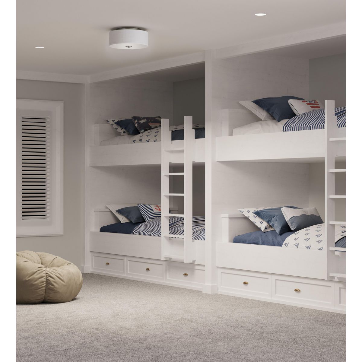 Progress Lighting P350135-009-30 Inspire 1 Light 13 Inch Brushed Nickel LED Flush Mount - Lifestyle Image
