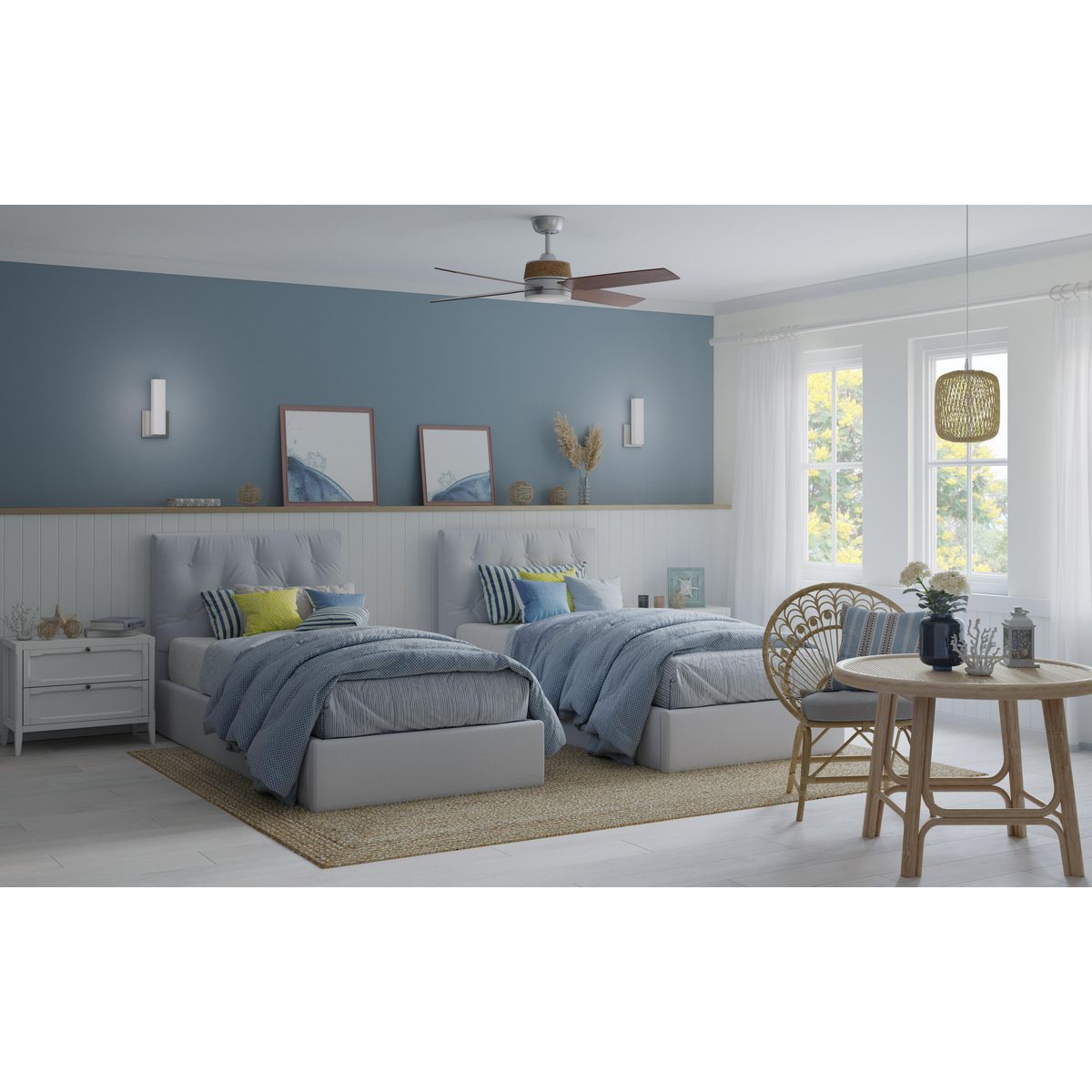 Progress Lighting P710049-015-30 Beam LED 1 Light Polished Chrome Wall Bracket - Lifestyle Room Setting