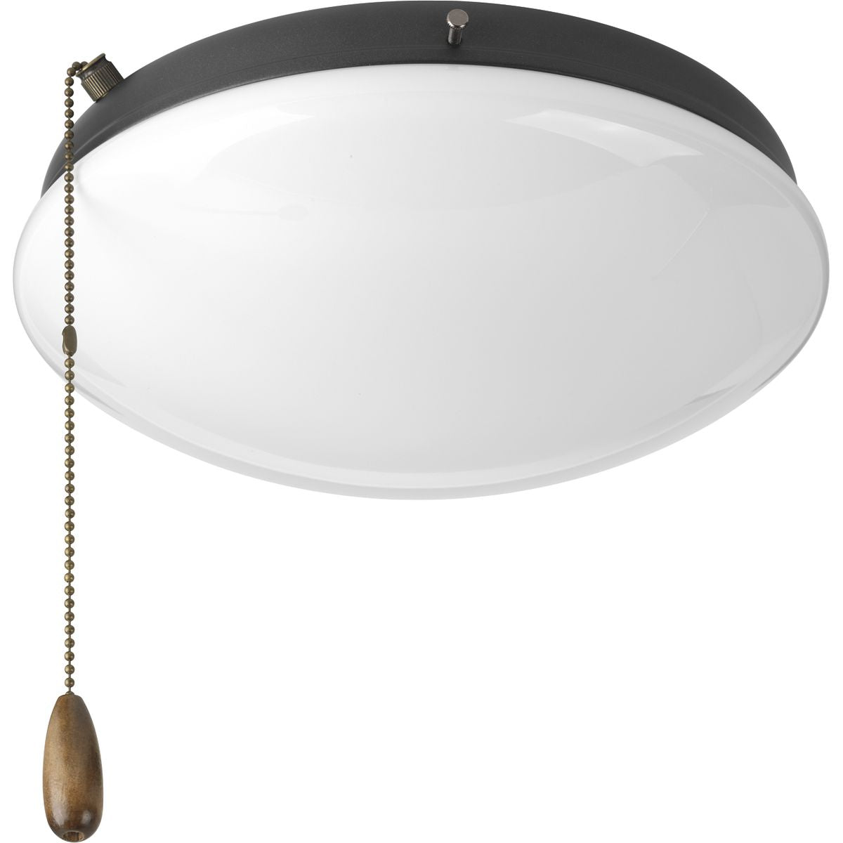 Progress Lighting P2602-143WB Two-Light Universal Opal Glass Fan Light Kit in Graphite