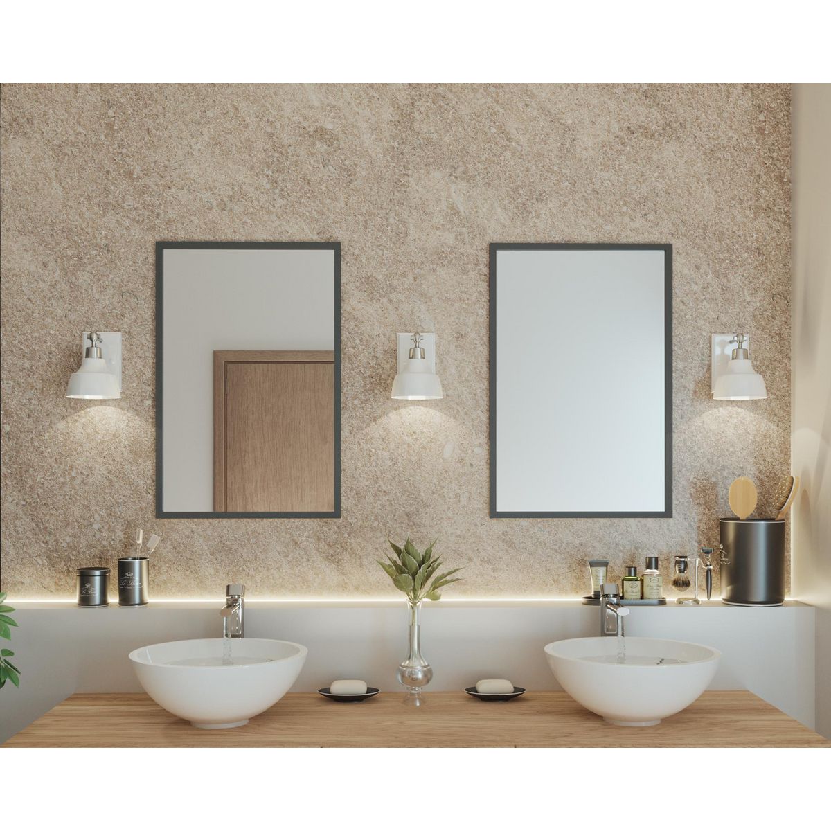 Progress Lighting Bramlett 1 light bath vanity wall light in bathroom setting