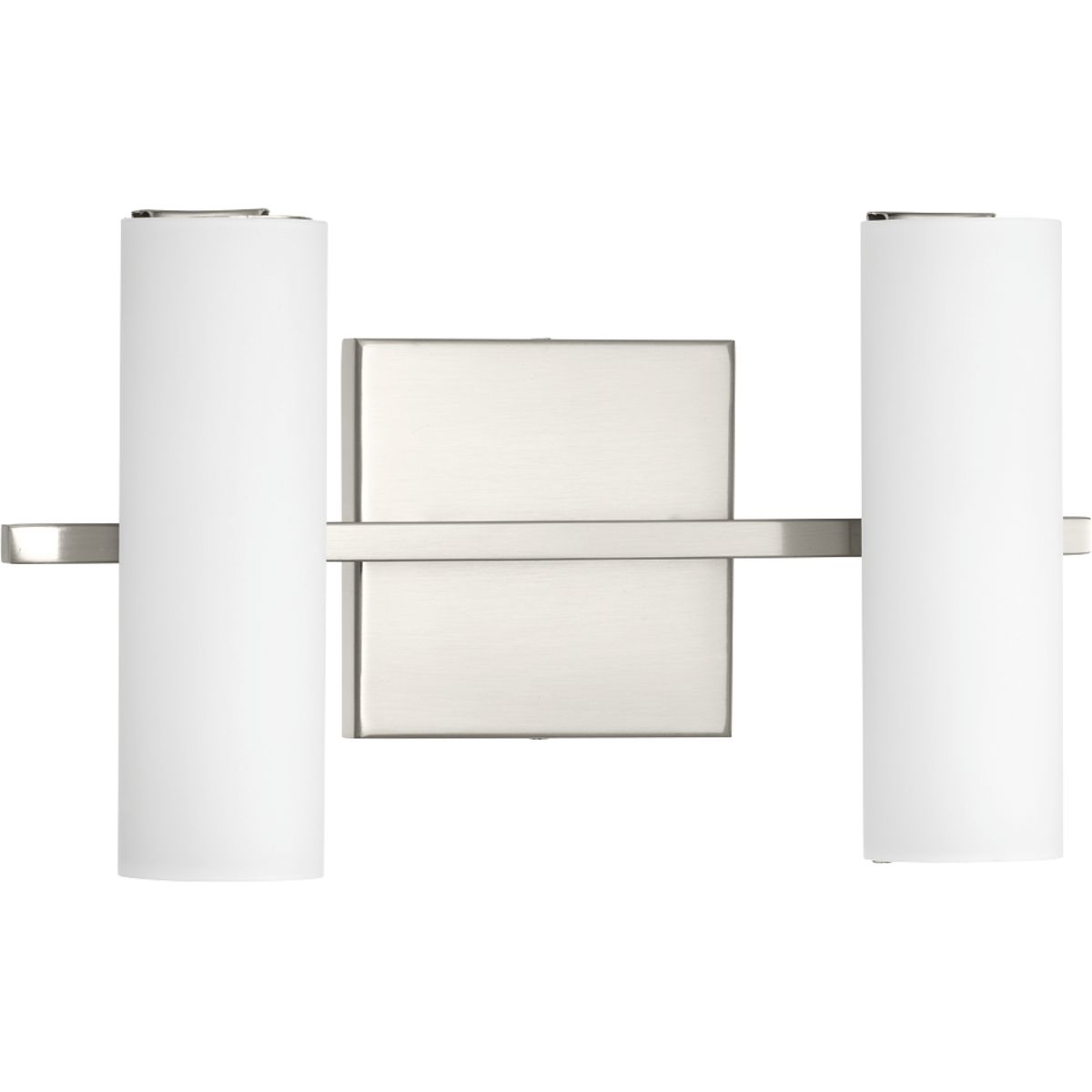 Progress Lighting Colonnade LED 2 light brushed nickel bath vanity wall light