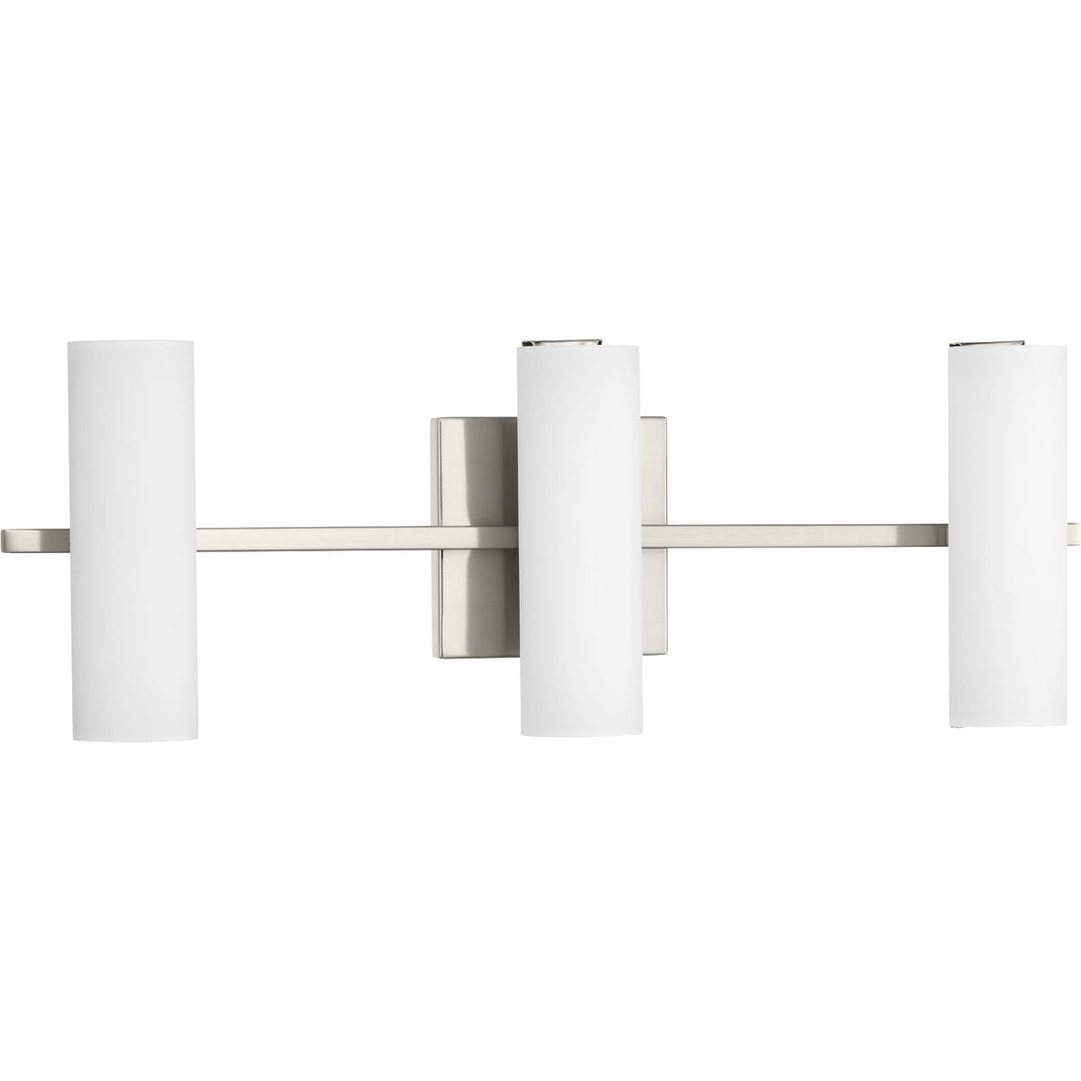Progress Lighting Colonnade LED 3 light brushed nickel bath vanity wall light