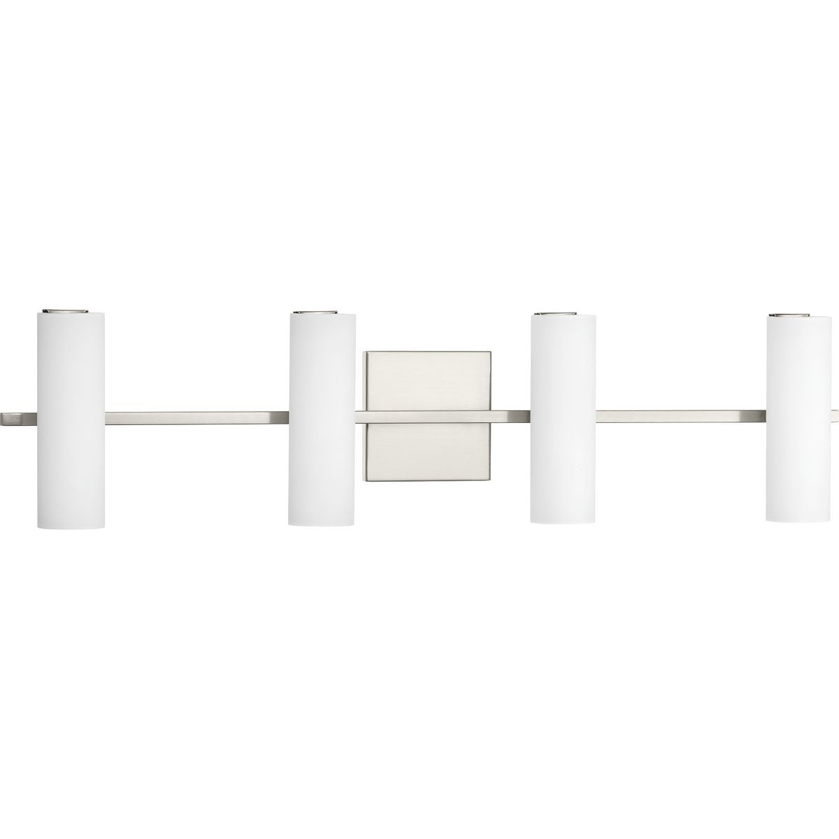 Progress Lighting Colonnade LED 4 light bath vanity wall light in brushed nickel