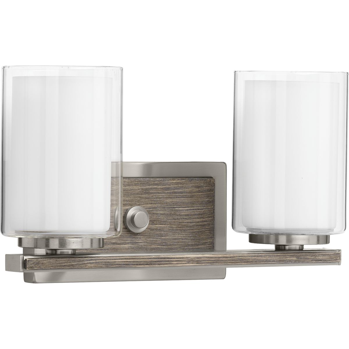 Progress Lighting P300216-009 Mast 2 Light Brushed Nickel Bath Vanity Wall Light