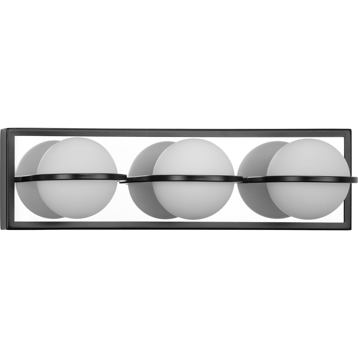 Progress Lighting P300312-031-30 Pearl LED 3 Light Matte Black Bath Vanity Wall Light