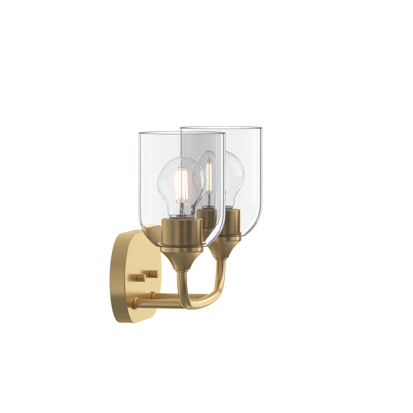 Progress Lighting P300572-191 Ilia 2-Light Bath Vanity in Brushed Gold