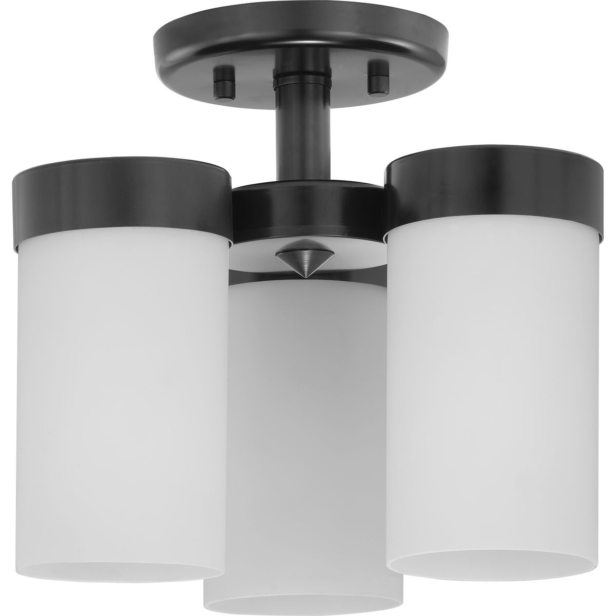 Progress Lighting Elevate 3 light matte black flush mount ceiling light