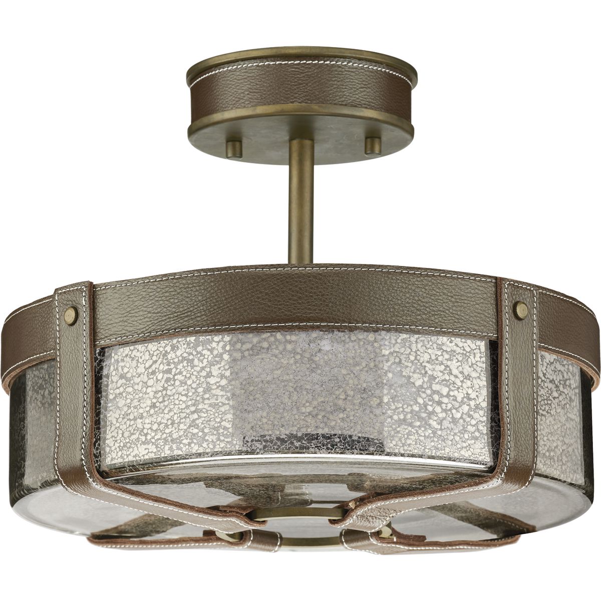Progress Lighting P350143-161 Point Dume 4 light aged brass semi-flush ceiling light