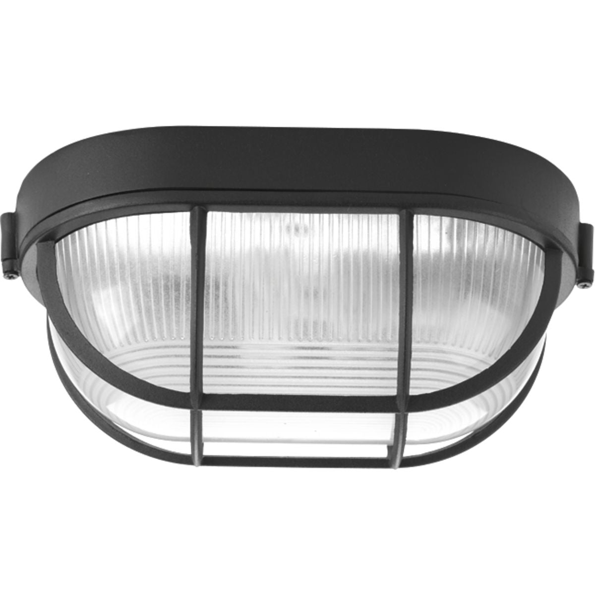 Progress Lighting P3706-31 Bulkheads 1 Light Textured Black Flush Mount Ceiling Light