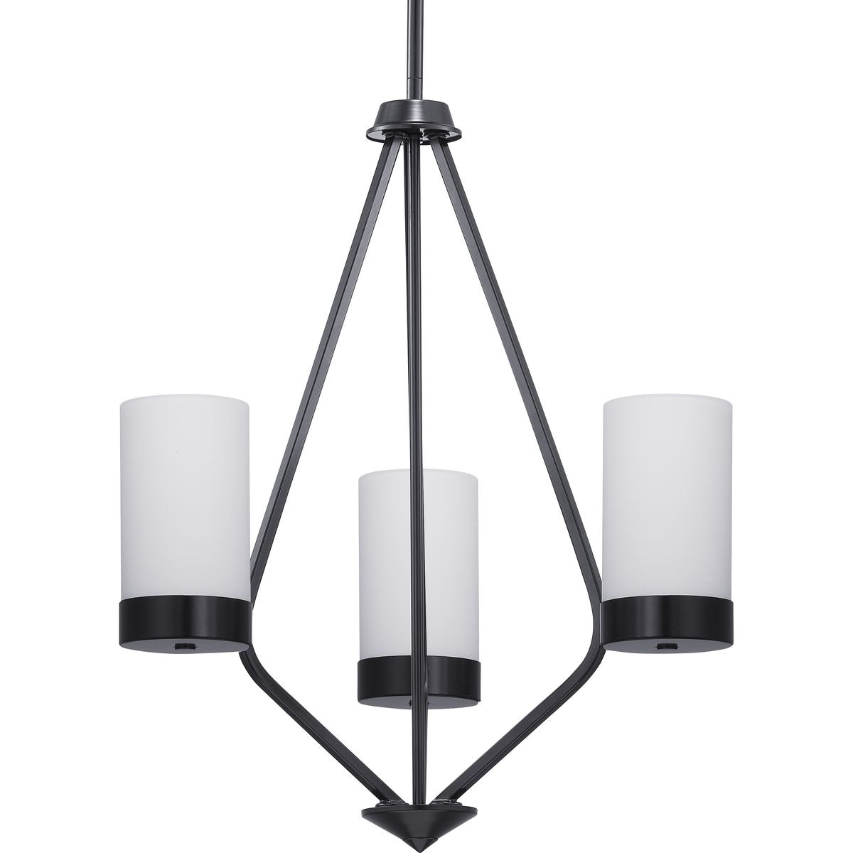 Progress Lighting P400021-031 Elevate 3 Light Matte Black Chandelier Ceiling Light