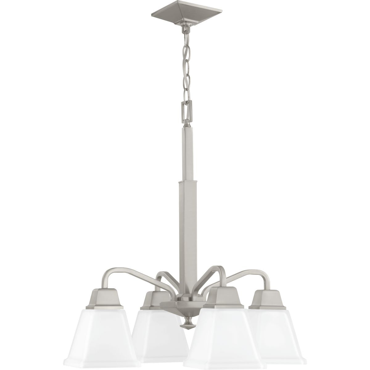 Progress Lighting P400118-009 Clifton Heights 4 Light Brushed Nickel Chandelier Ceiling Light