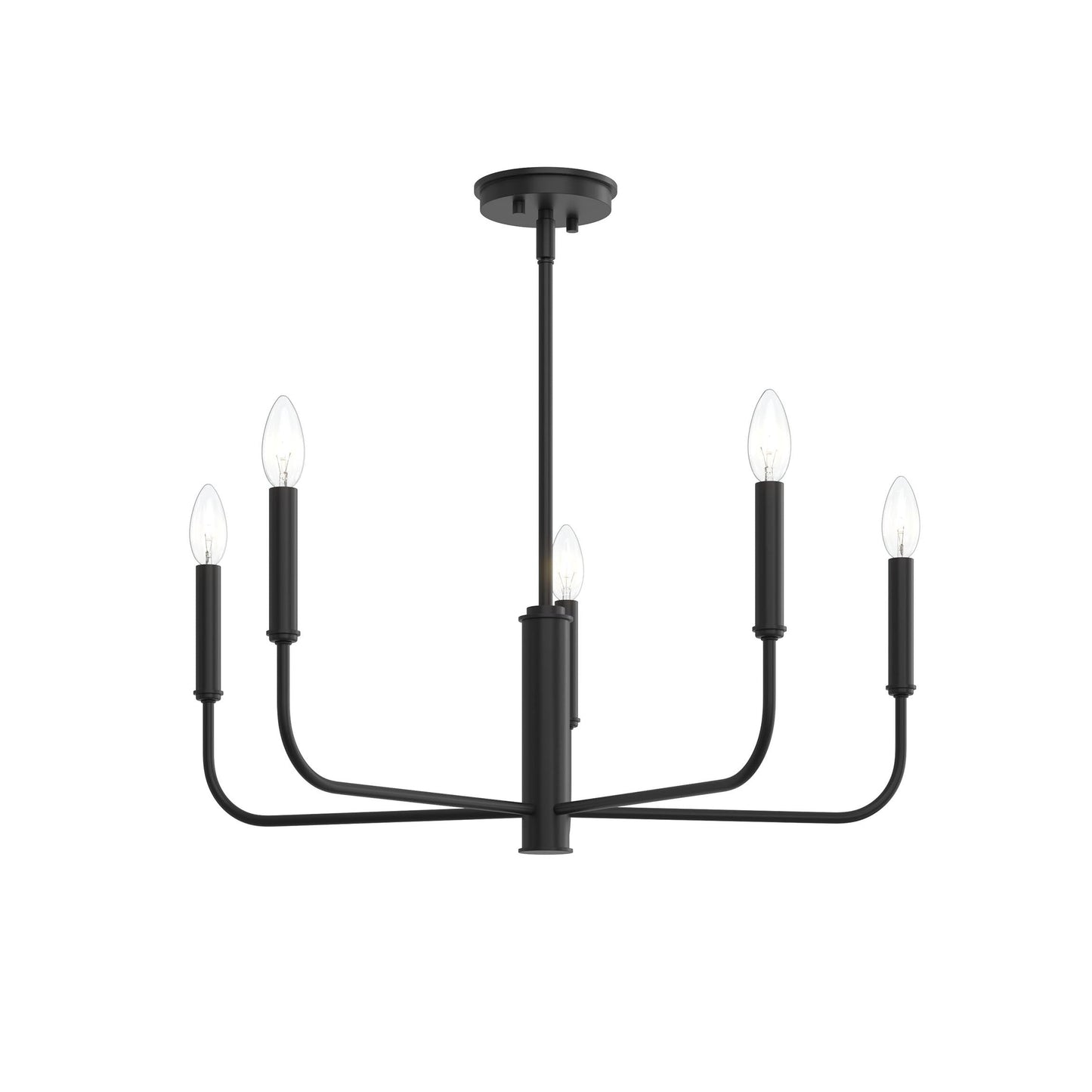 Progress Lighting P400446-31M Reines 5 Light Matte Black Chandelier View 9