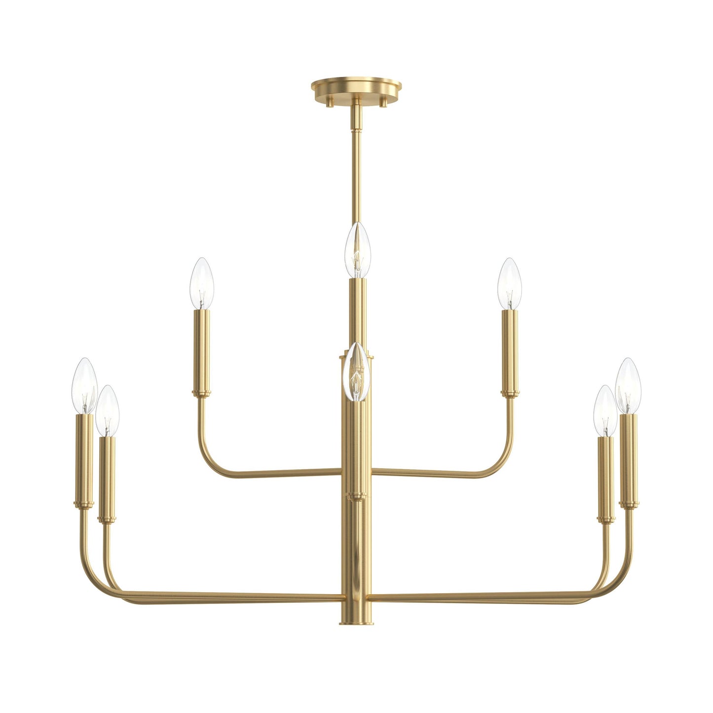 Progress Lighting P400449-191 Reines 9 Light Brushed Gold Chandelier - View 7
