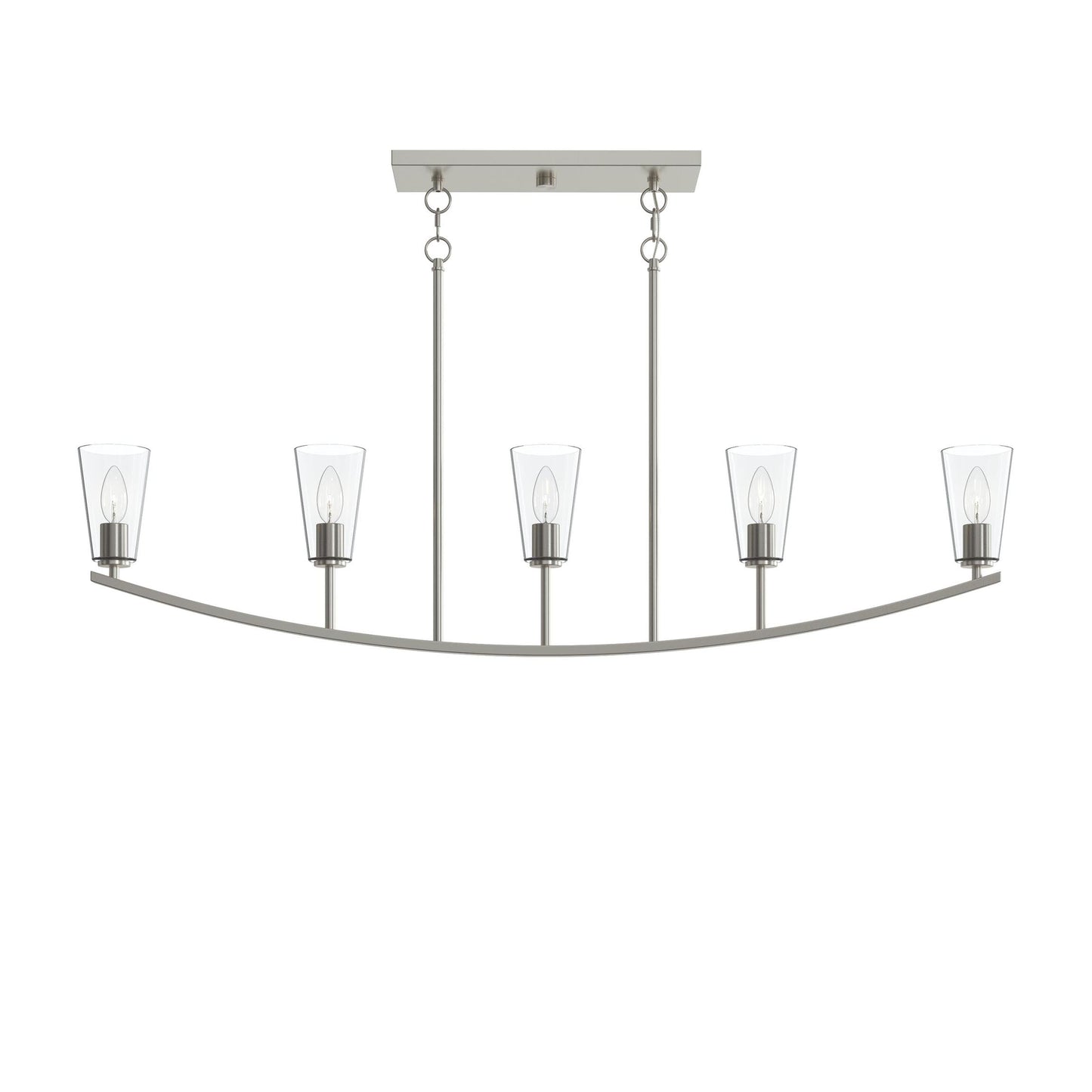 Progress Lighting P400456-009 Jheni Brushed Nickel Linear Chandelier - Image 9